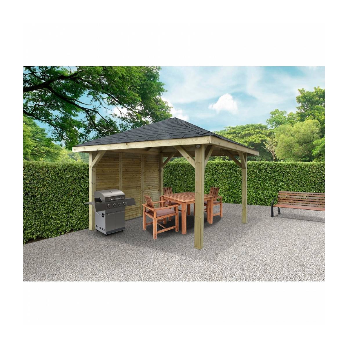 Habitat Et Jardin - Kiosque En Bois "pavilion" - 8.64 M² - 3.47 X 3.47 X 1.93 M -solid - Image 2