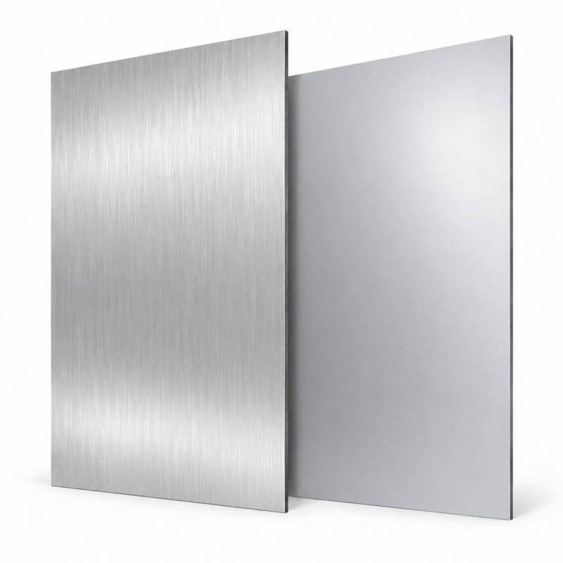 Crédence réversible alu brossé/brut - 3mm - 3 formats - Coloris: Alu brossé, Epaisseur: 3mm, Largeur: 100cm, Longueur: 200cm - Image 1