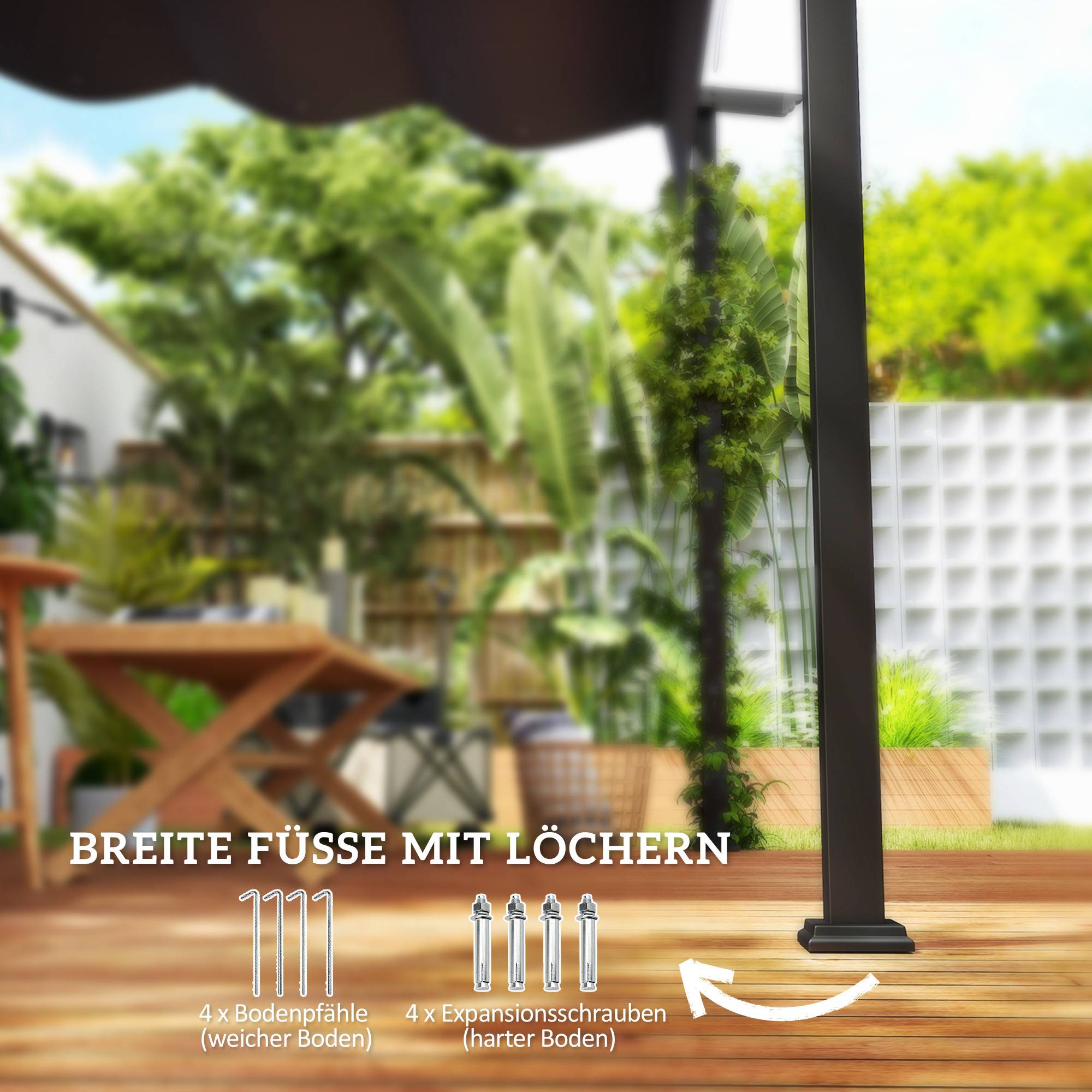 Pergola Adossée Acier Toit Rétractable Ombrage Terrasse 3x3m Gris - ComfortXL Outdoor Living - Image 6