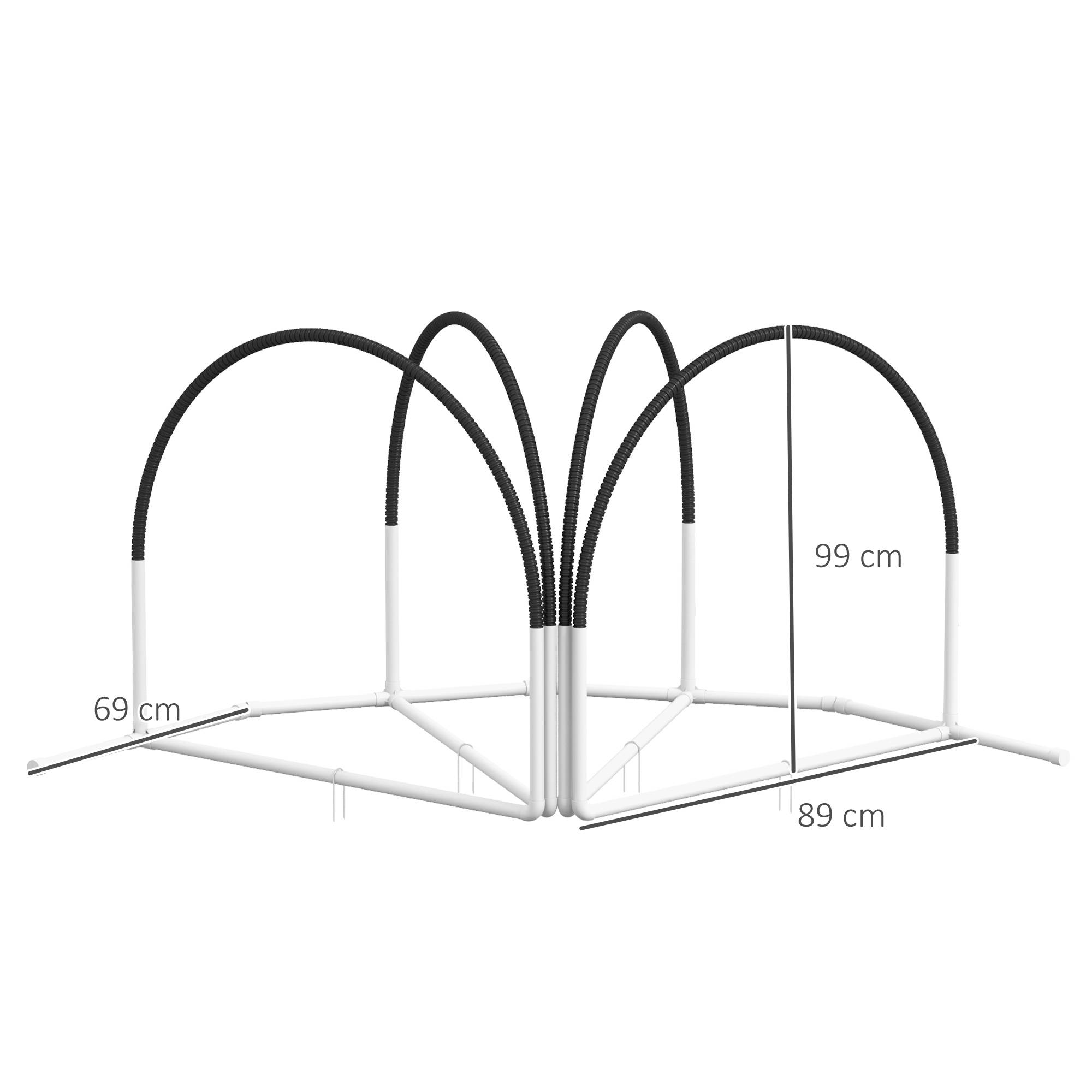 ComfortXL - Parcours agilité chien plastique 4 pièces 89 x 69 x 99 cm blanc noir entraînement extérieur - ComfortXL Outdoor Living - Image 4