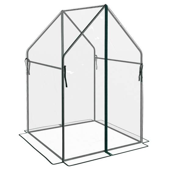 Serre tomates acier balcon protection UV 90x90x145cm transparent - ComfortXL Outdoor Living - Image 2