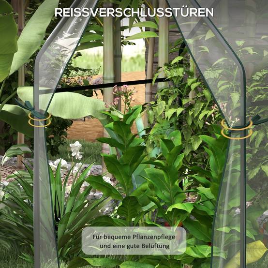 Serre tomates acier balcon protection UV 90x90x145cm transparent - ComfortXL Outdoor Living - Image 8