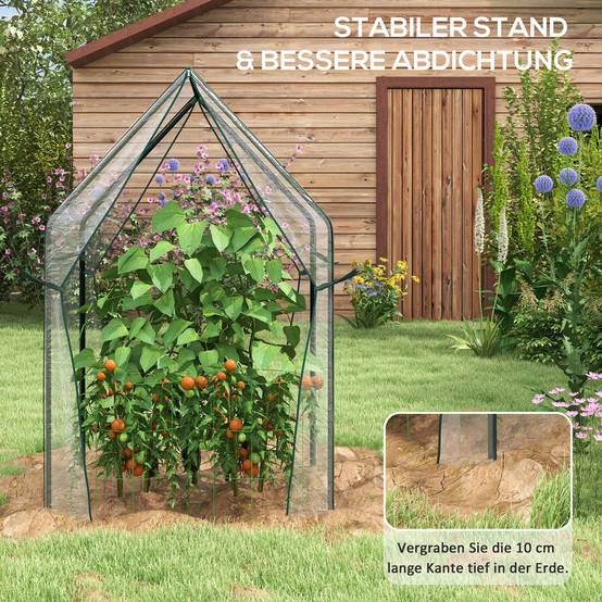 Serre tomates acier balcon protection UV 90x90x145cm transparent - ComfortXL Outdoor Living - Image 9