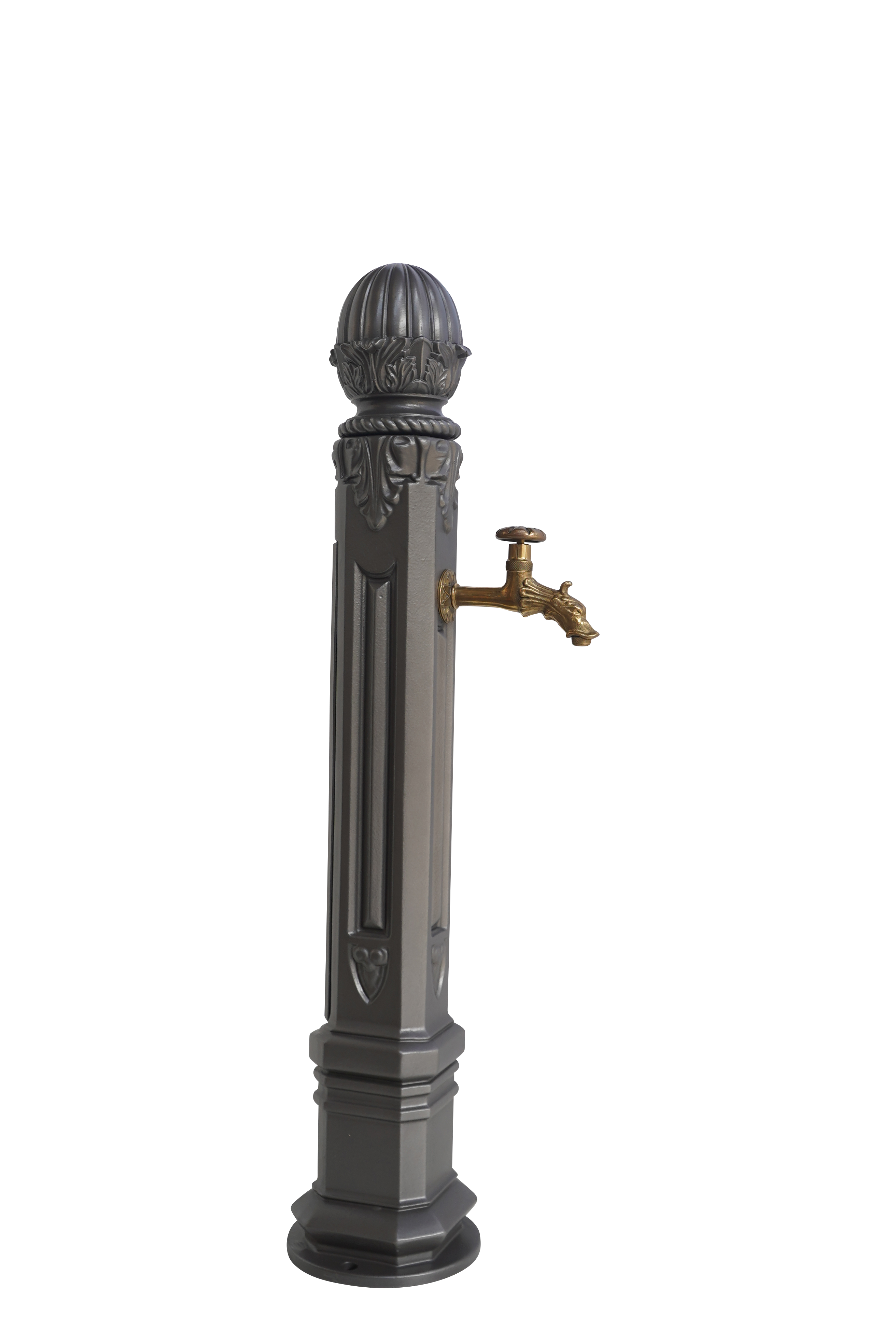 Fontaine borne griffon sans vasque gris 4111 avec robinet colvert Dommartin H. 102 cm X L. 17,5 cm - Image 3