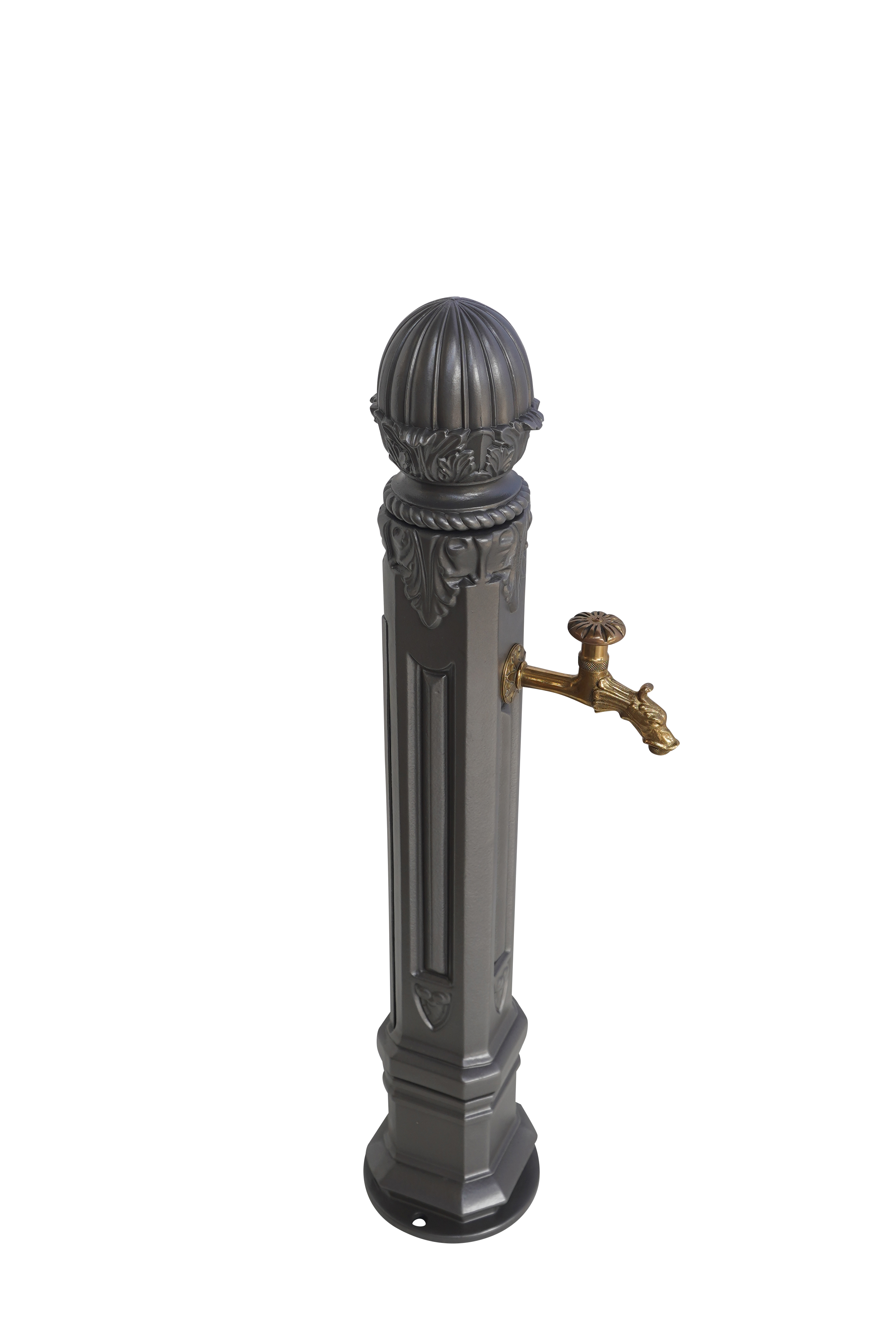 Fontaine borne griffon sans vasque gris 4111 avec robinet colvert Dommartin H. 102 cm X L. 17,5 cm - Image 2