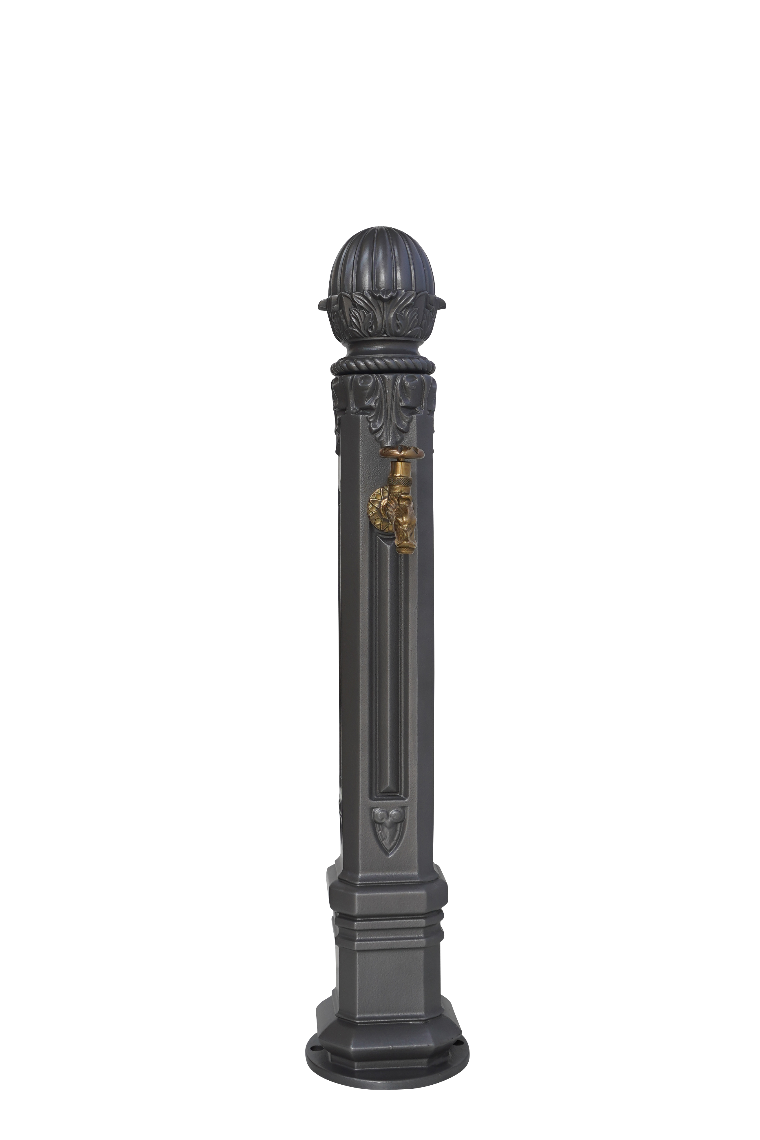 Fontaine borne griffon sans vasque gris 4111 avec robinet colvert Dommartin H. 102 cm X L. 17,5 cm - Image 1