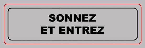 Panneau VISO Sonnez et entrez - 170 x 50 mm - S11 - Image 2