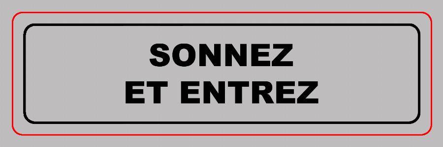 Panneau VISO Sonnez et entrez - 170 x 50 mm - S11 - Image 2
