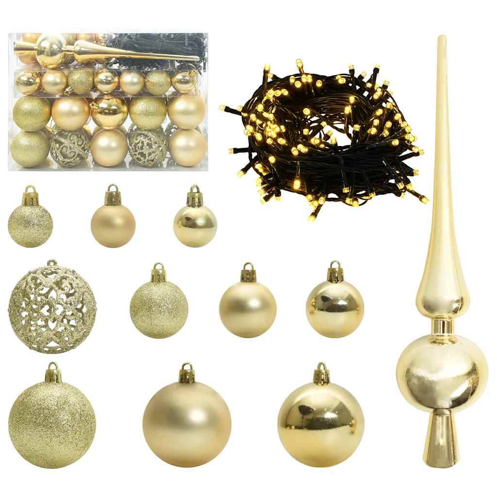ComfortXL - Petit Sapin de Noël Lumineux 65 cm en PE, Ambiance Fêtes avec 150 LED et Kit 61 Boules – ComfortXL Outdoor Living - Image 6