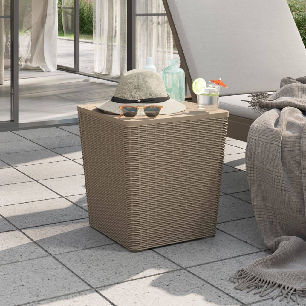Table bois composite  Prolenta Naturel  38,5 X 38,5 X 42 cm  - P87209N - Image 1
