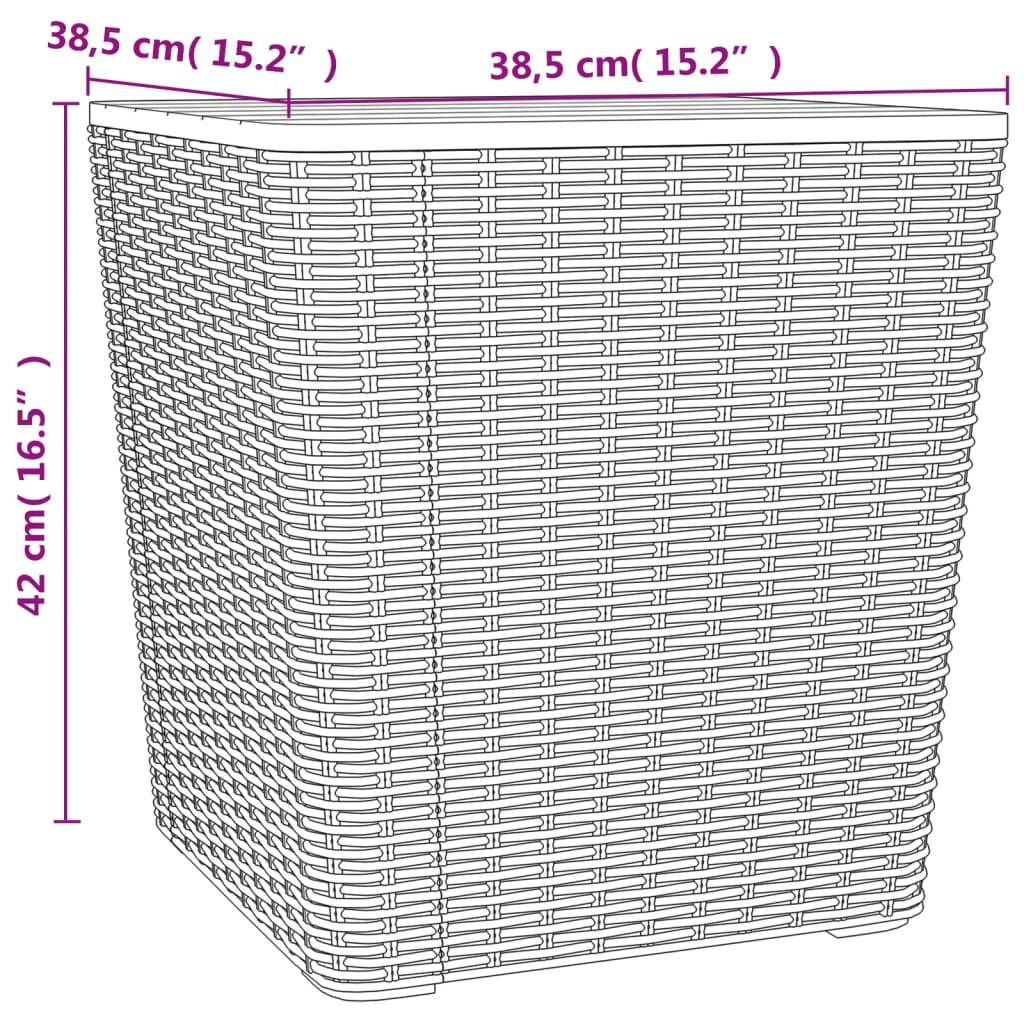 Table bois composite  Prolenta Naturel  38,5 X 38,5 X 42 cm  - P87209N - Image 8