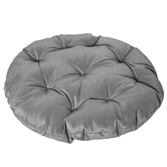 Fauteuil papasan pivotant Résine tressée Jardin Véranda Coussin épais 97cm Gris - ComfortXL Outdoor Living - Image 10