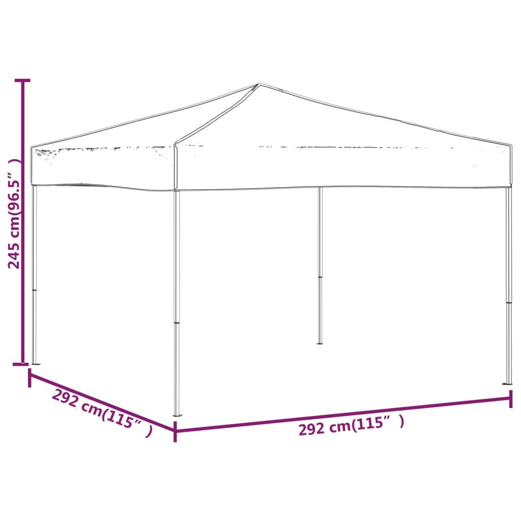 Tente de réception pliable - Tonnelle de jardin - Barnum Noir 3x3 m - MEUBLE PRO - Image 8