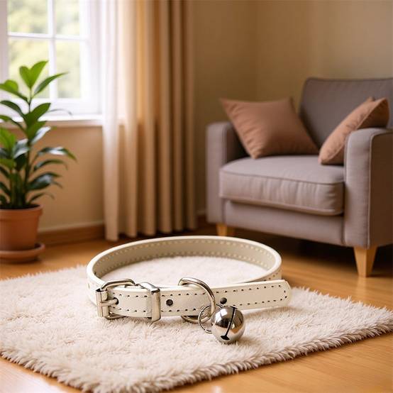 Collier pour Chat en Cuir PU avec Clochette - Taille S - Réglable et Confortable - Lytech - Image 2