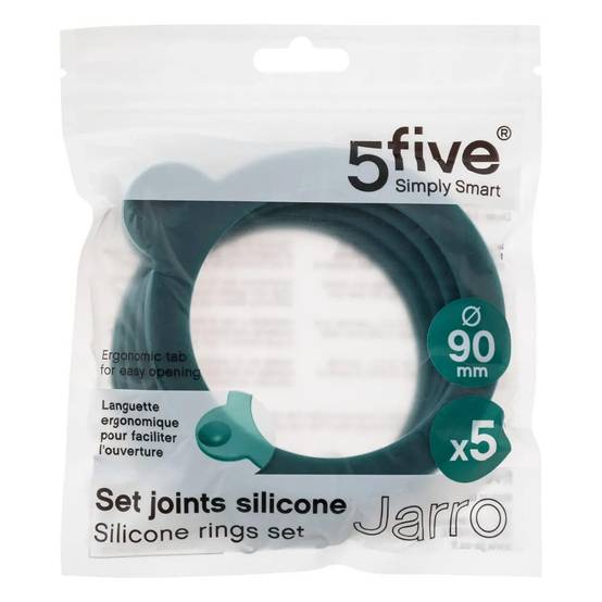 Lot de 5 Joints en Silicone "Jarro" 9cm Bleu - Image 2