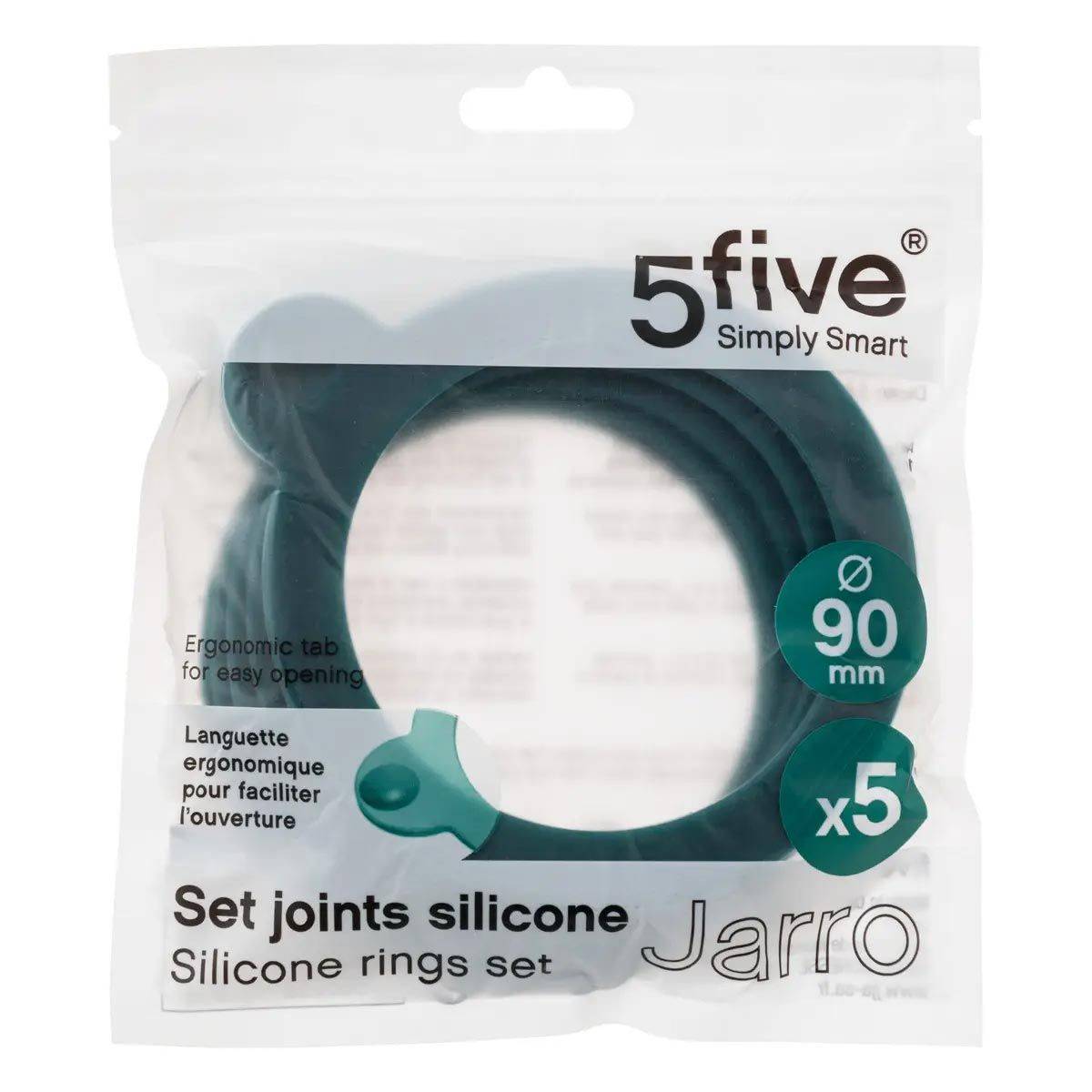 Lot de 5 Joints en Silicone "Jarro" 9cm Bleu - Image 2