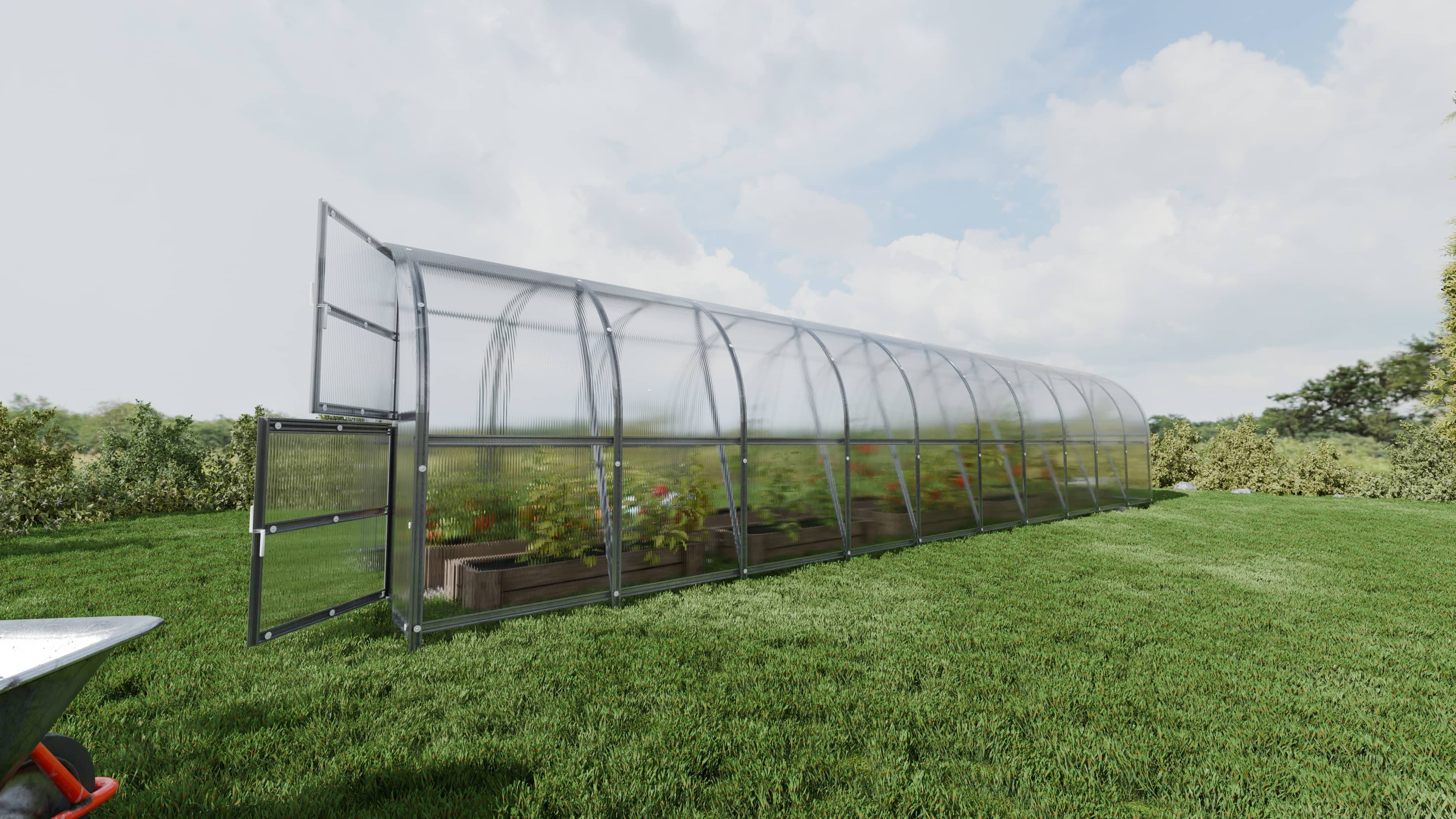 Serre KLASIKA BALTIC LT 3 x 12 m (36 m²), 4 mm avec revêtement en polycarbonate - Image 2