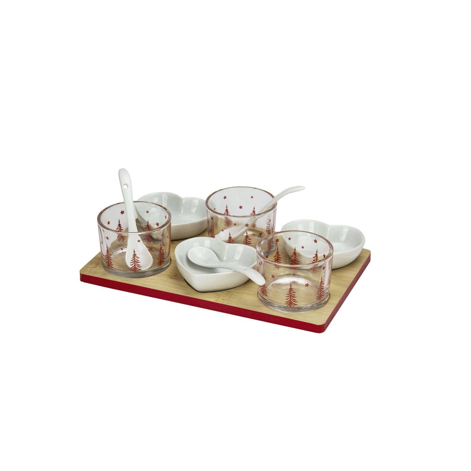 Sans Marque - Set apéritif de Noël 10 pièces - Rouge - Toilinux - Image 1