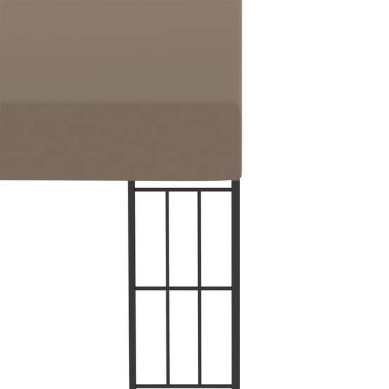 Pergola Murale Acier Tonnelle Adossée pour Terrasse Balcon Protection UV Taupe 4x3 m – ComfortXL Outdoor Living - Image 4
