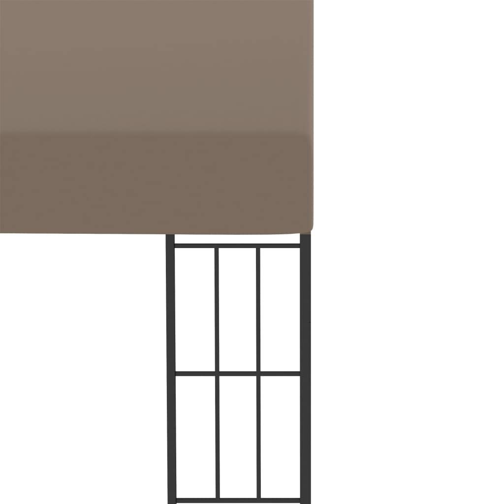 Pergola Murale Acier Tonnelle Adossée pour Terrasse Balcon Protection UV Taupe 4x3 m – ComfortXL Outdoor Living - Image 4