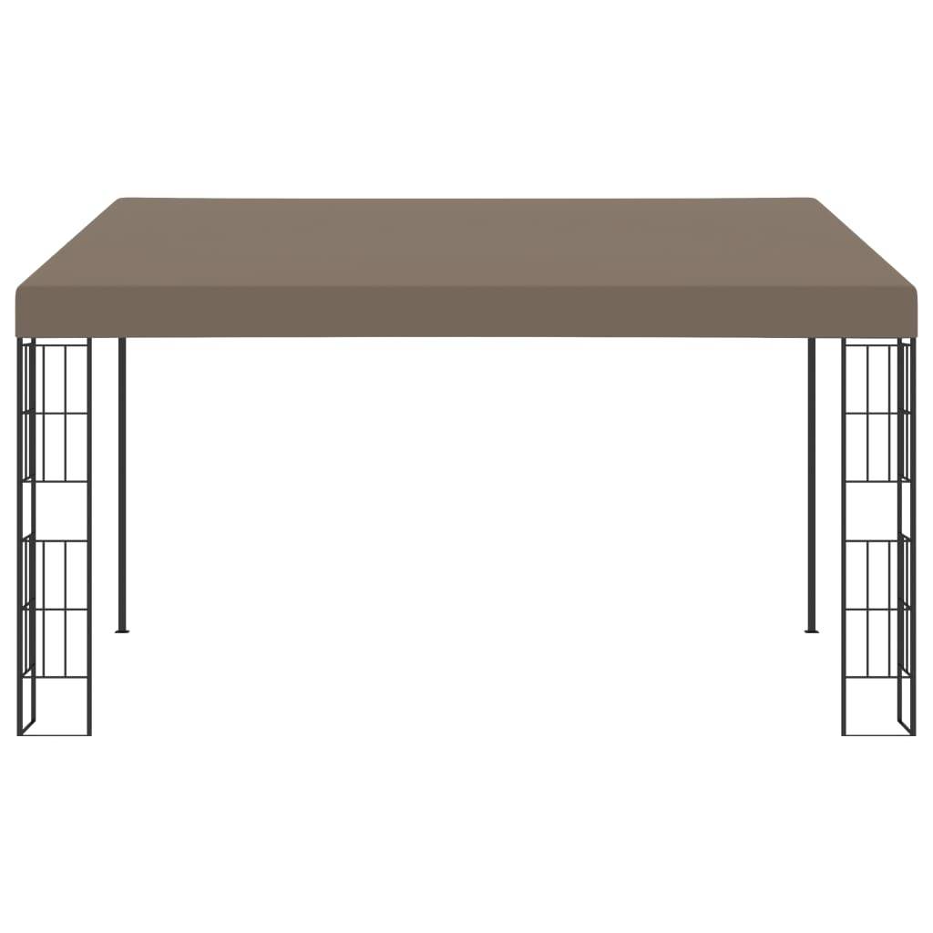 Pergola Murale Acier Tonnelle Adossée pour Terrasse Balcon Protection UV Taupe 4x3 m – ComfortXL Outdoor Living - Image 2