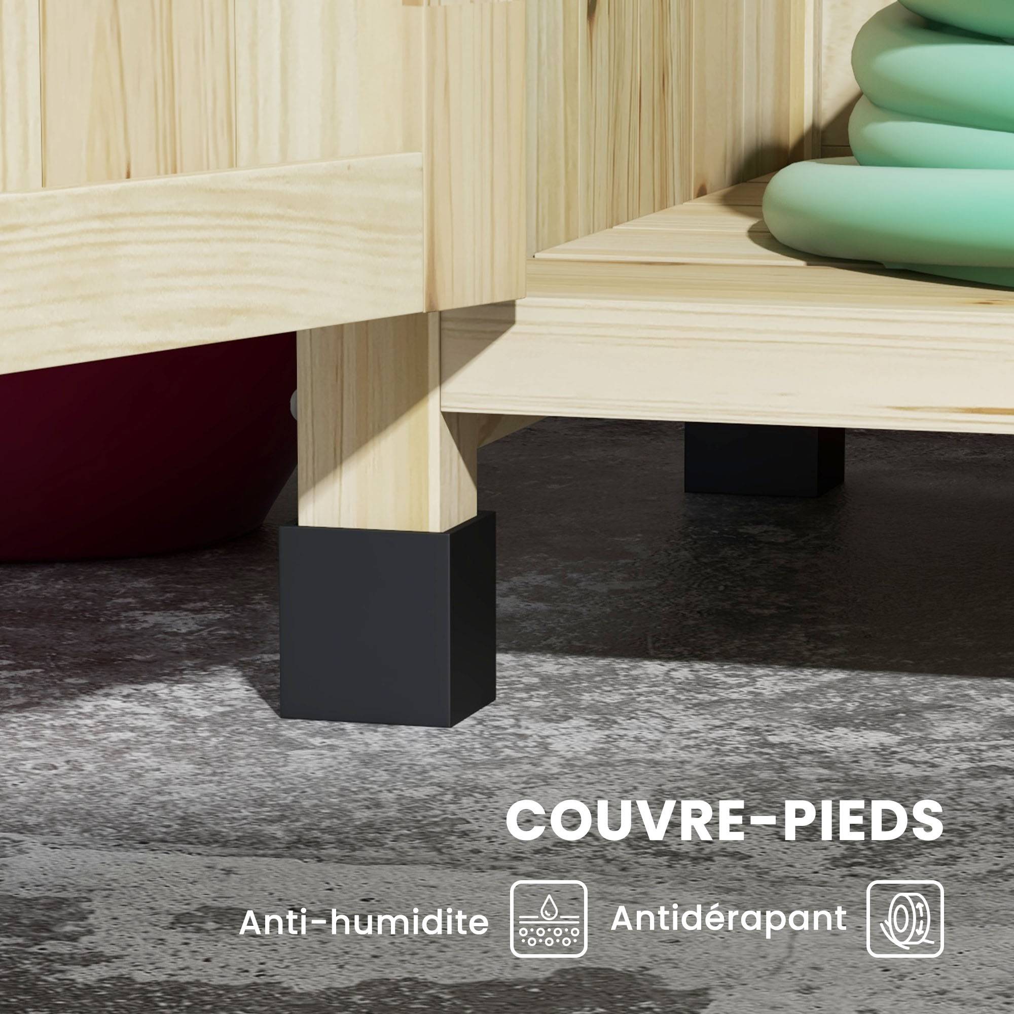 Maison Chic - Table de rempotage table de jardinage placard et étagères et plateau patins antidérapants 90,5x41x124,5cm bois naturel - Image 7