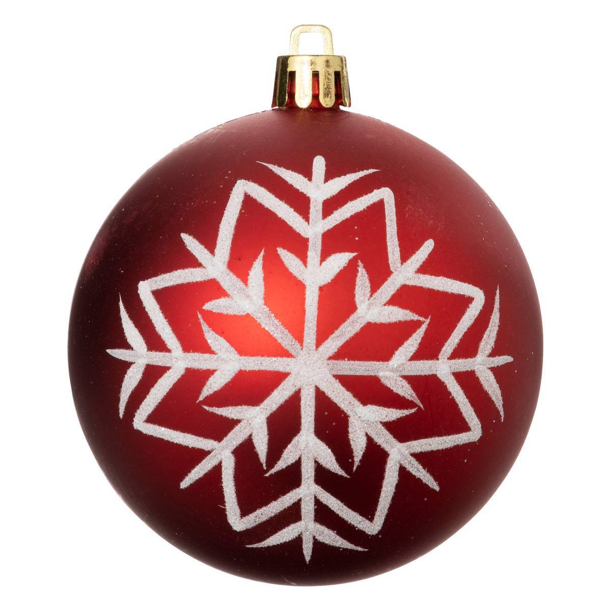 Fééric Lights & Christmas - Boules de Noël "Colorama de Noël" lot de 8 en plastique D8cm rouge blanc - Atmosphera Créateur d'intérieur - Image 2