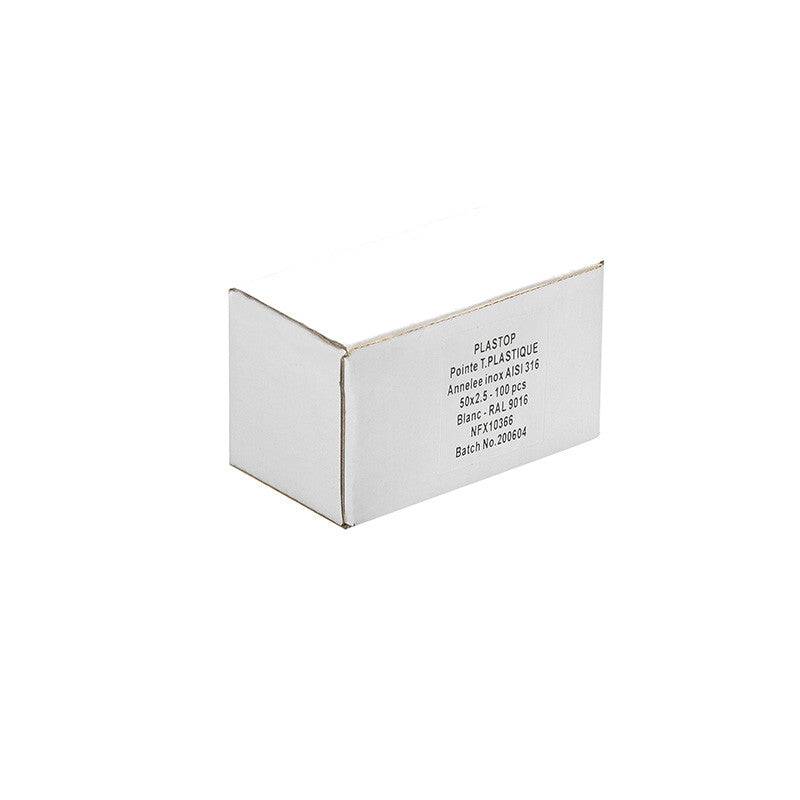Norfix - Pointe Plastop Tête Ronde inox A4 NORFIX annelée Ivoire Clair - taille 40 x 2.0 - NORFIX - Image 2