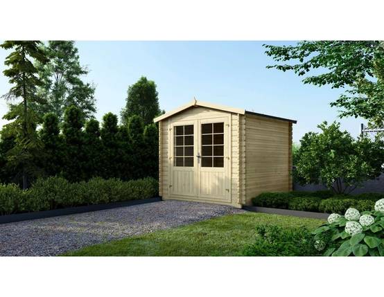 Altanka - Abri de jardin en bois - 6.25m2 - 2.5x2.5m - Ep. 28mm - Couleur: naturel - DOM521 - ALTANKA - Image 2