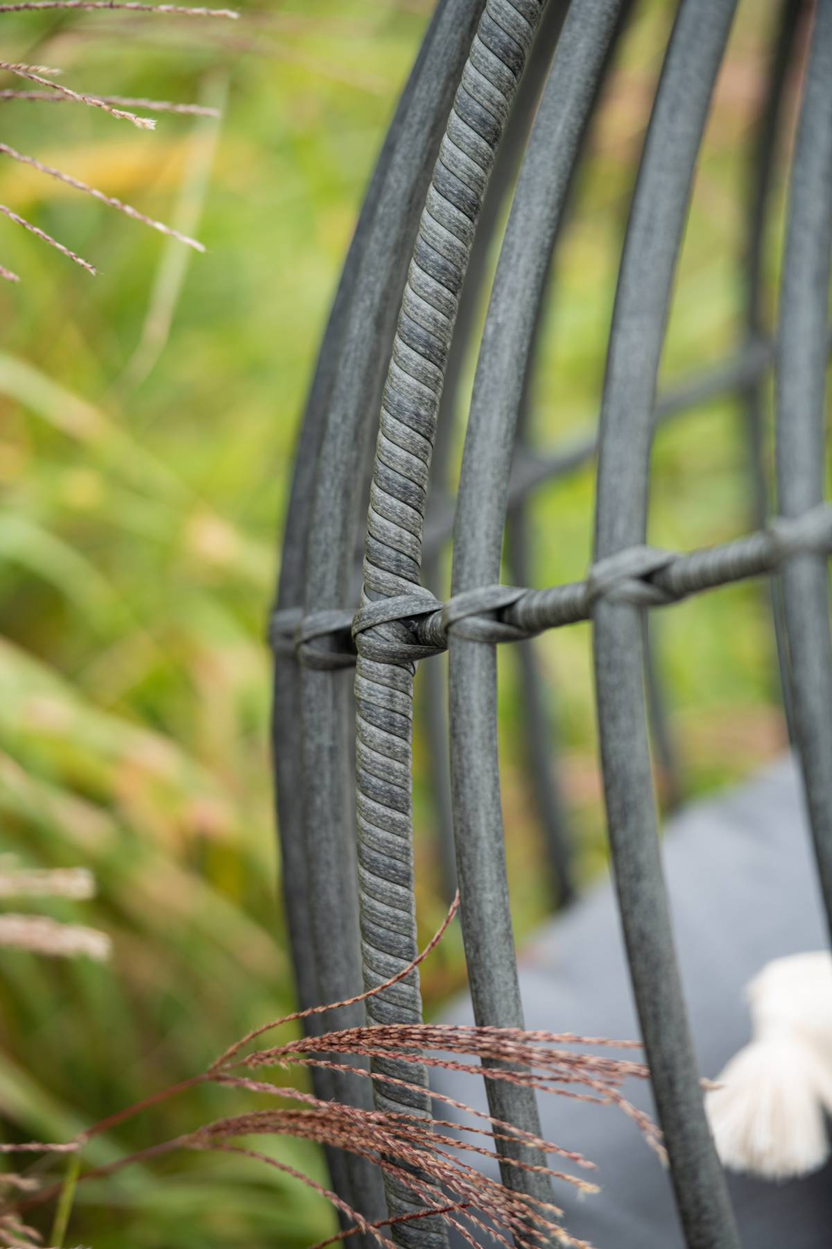 Garden Impressions - Fauteuil suspendu oeuf d'extérieur Panama - noir carbon - earl grey- grisfoncé - Garden Impressions - Image 7