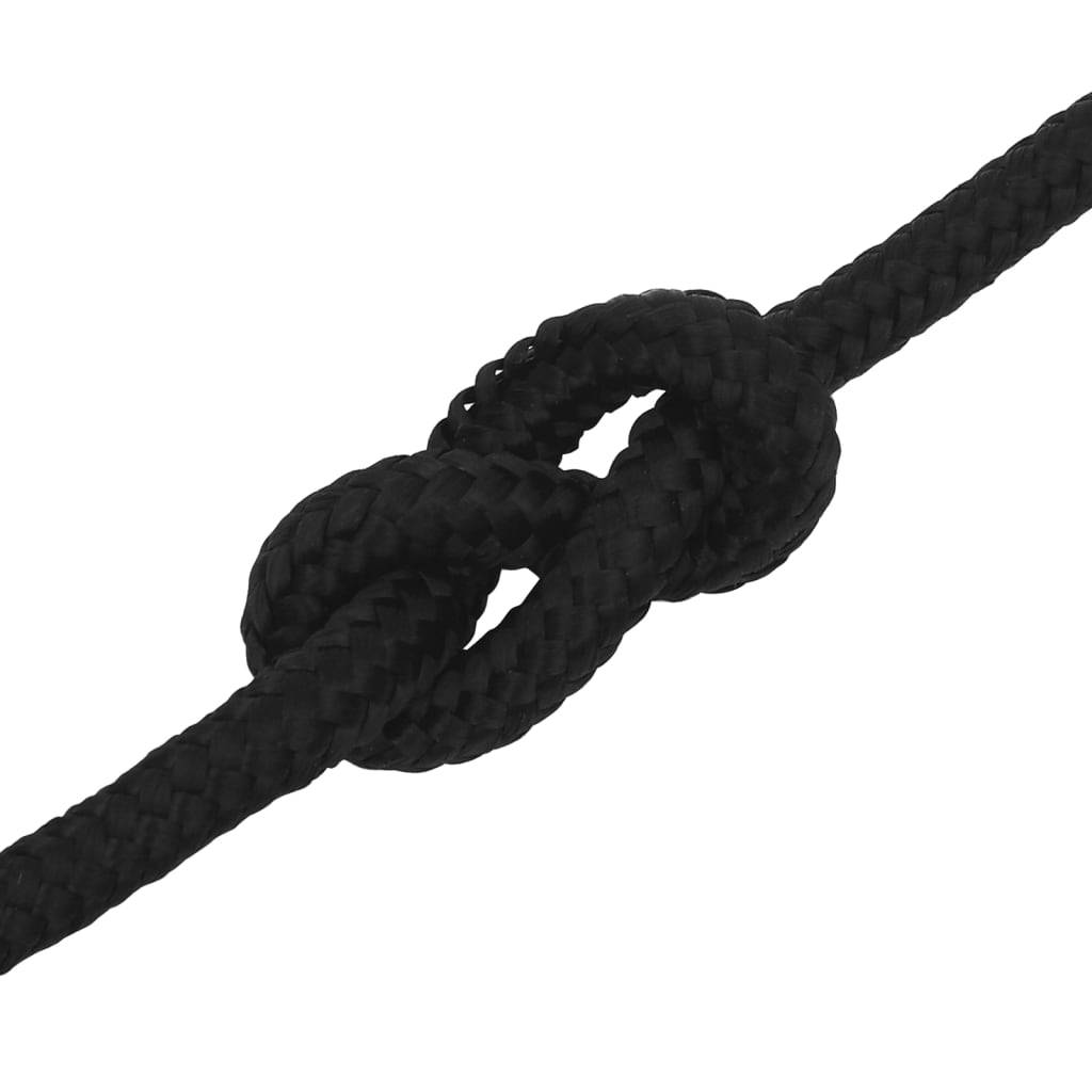 Corde de travail Noir 14 mm 100 m Polyester Maison Chic - Image 5