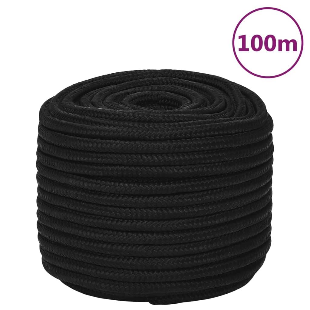 Corde de travail Noir 14 mm 100 m Polyester Maison Chic - Image 2