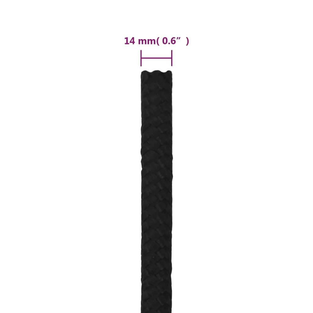Corde de travail Noir 14 mm 100 m Polyester Maison Chic - Image 6