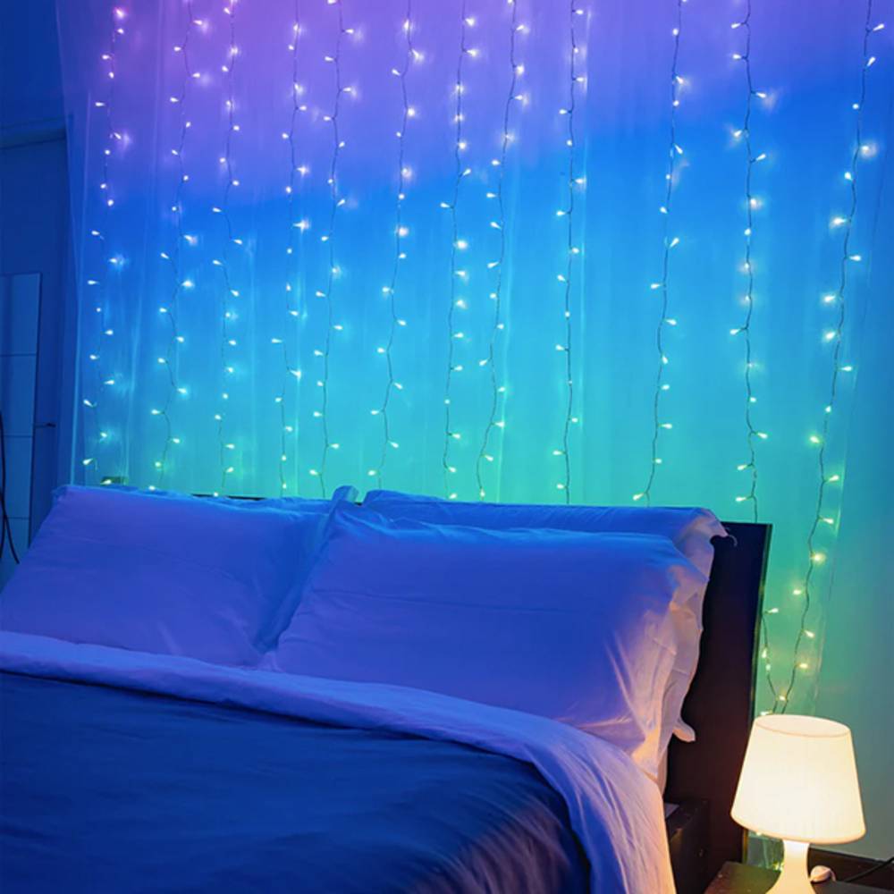 Curtain – Guirlande Lumineuse de Rideaux à LED Contrôlée par Application avec 210 LED RVB + W. 1,5 x 2,1 Mètres - Image 3