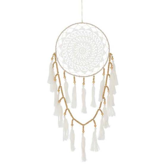 Attrape-Rêves Déco "Textiles" 78cm Blanc