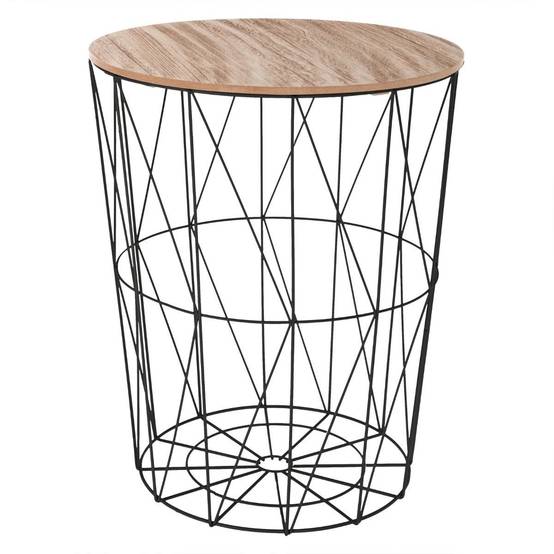 Table d'Appoint Design "Kumi" 57cm Noir