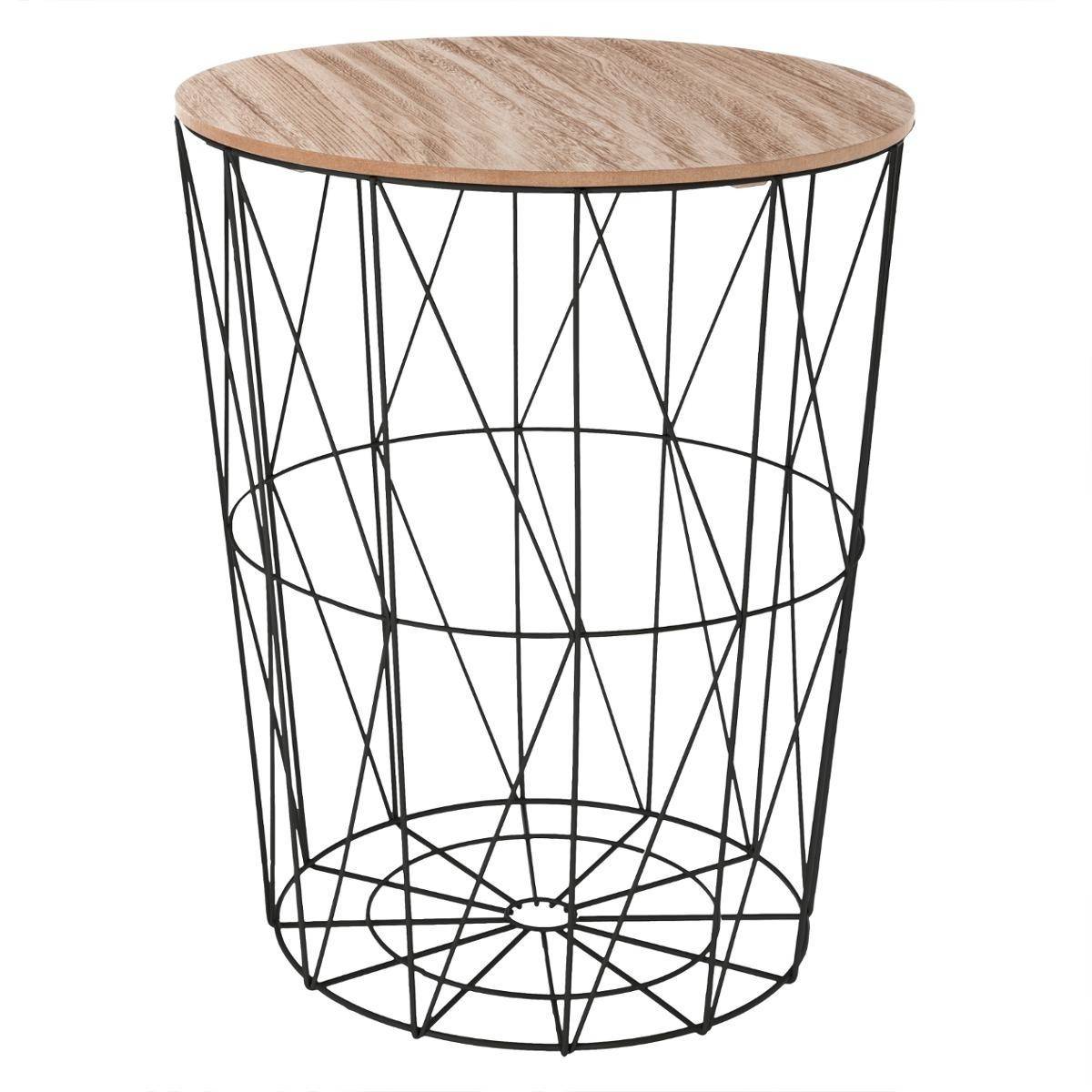 Table d'Appoint Design "Kumi" 57cm Noir