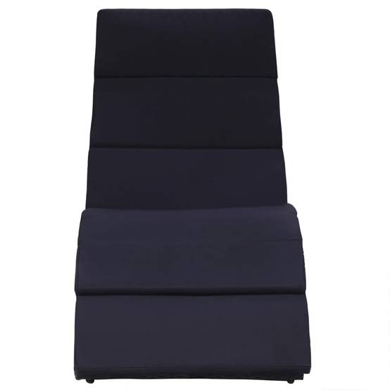 Transat avec coussin Résine tressée Noir 162 x 64 x 86 cm - PANGIVO - Image 3