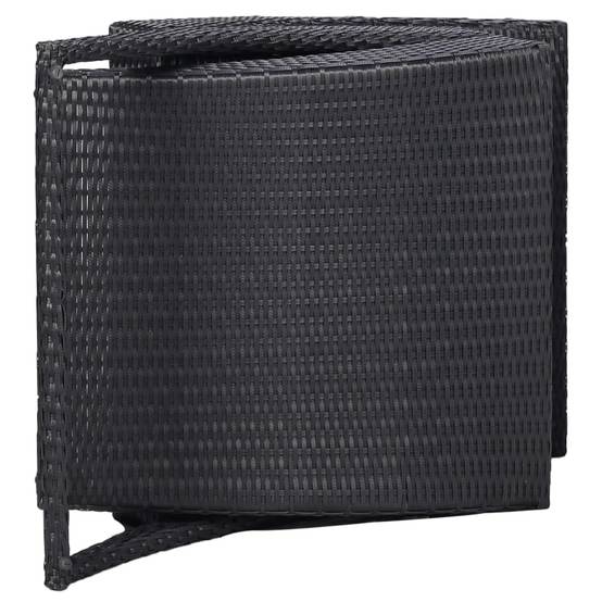 Transat avec coussin Résine tressée Noir 162 x 64 x 86 cm - PANGIVO - Image 5