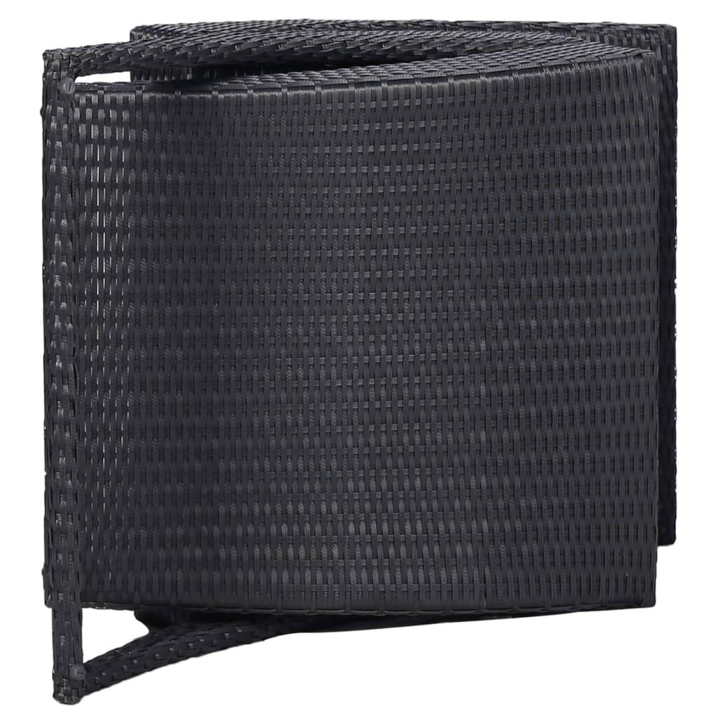 Transat avec coussin Résine tressée Noir 162 x 64 x 86 cm - PANGIVO - Image 5