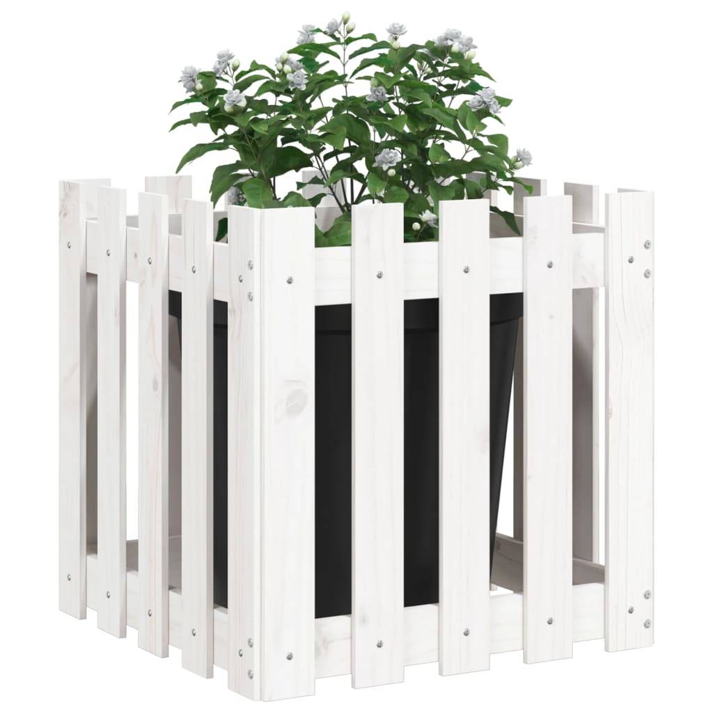 Prolenta Premium - Jardinière bois blanc  50 x 50 x 50 cm  - Prolenta premium p326.1 - Image 3