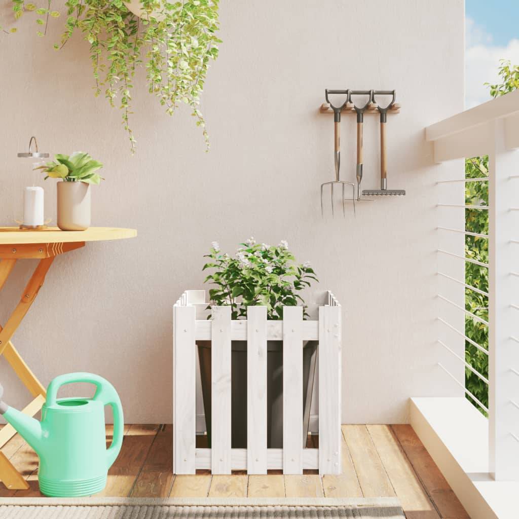 Prolenta Premium - Jardinière bois blanc  50 x 50 x 50 cm  - Prolenta premium p326.1 - Image 2