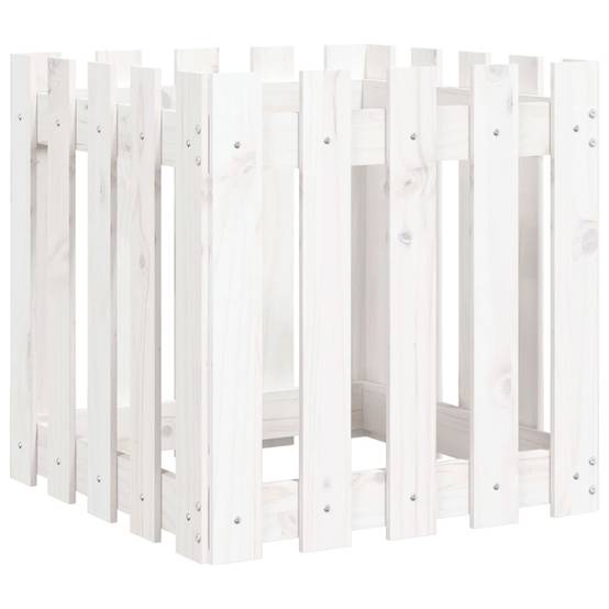 Prolenta Premium - Jardinière bois blanc 50 x 50 x 50 cm - Prolenta premium p326.1 - Image 1