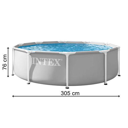 Piscine de jardin tubulaire 305 x 76 cm 4485L Ronde Prism Frime INTEX 26700 - Image 3