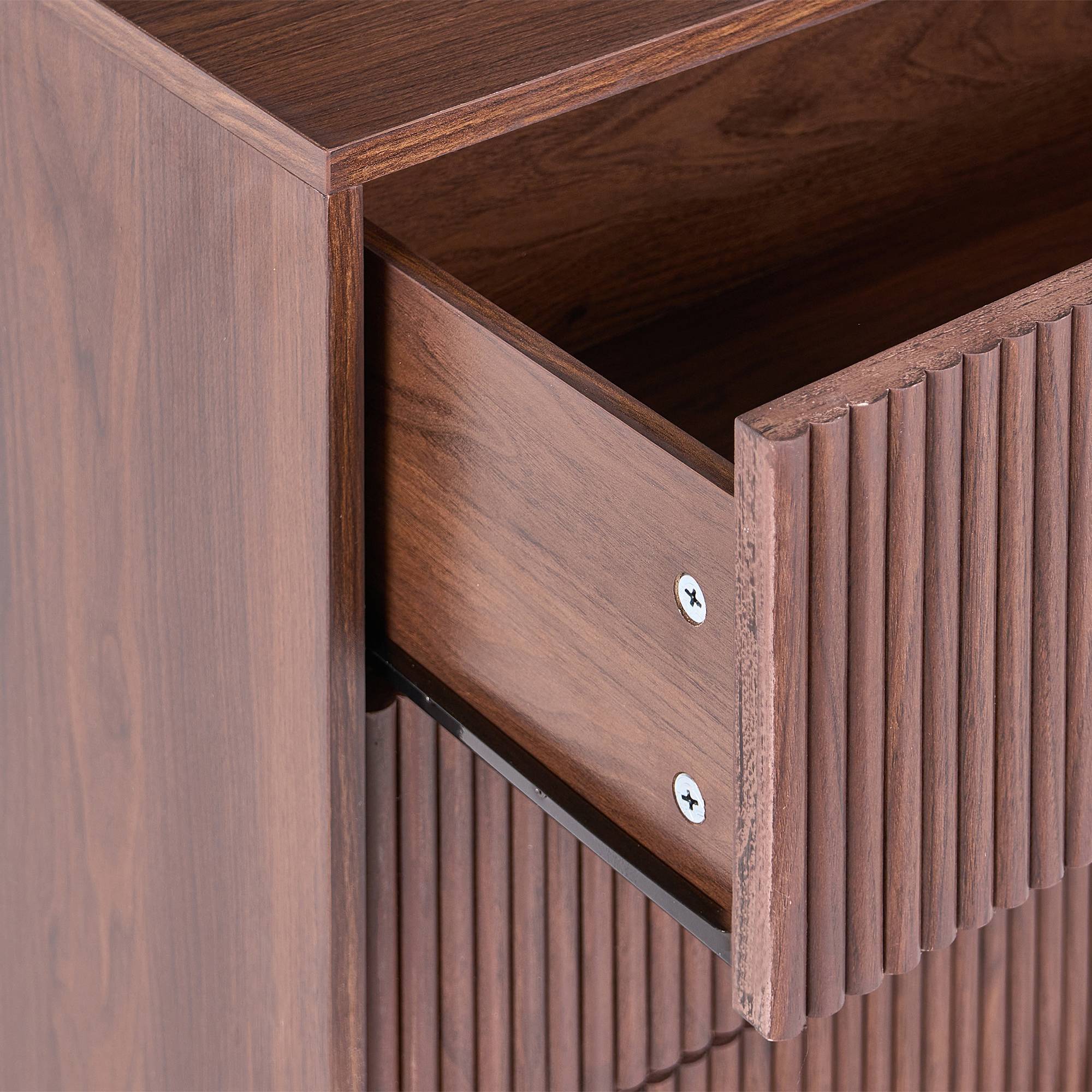 Beliani - Commode MDF Marron foncé NUMURKAH - 80x40x85- Beliani - Image 7