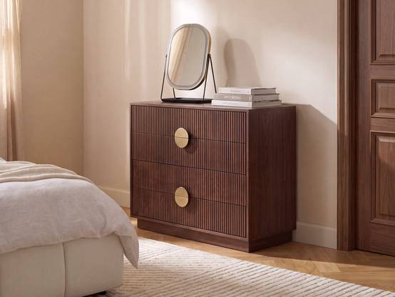 Beliani - Commode MDF Marron foncé NUMURKAH - 80x40x85- Beliani - Image 1