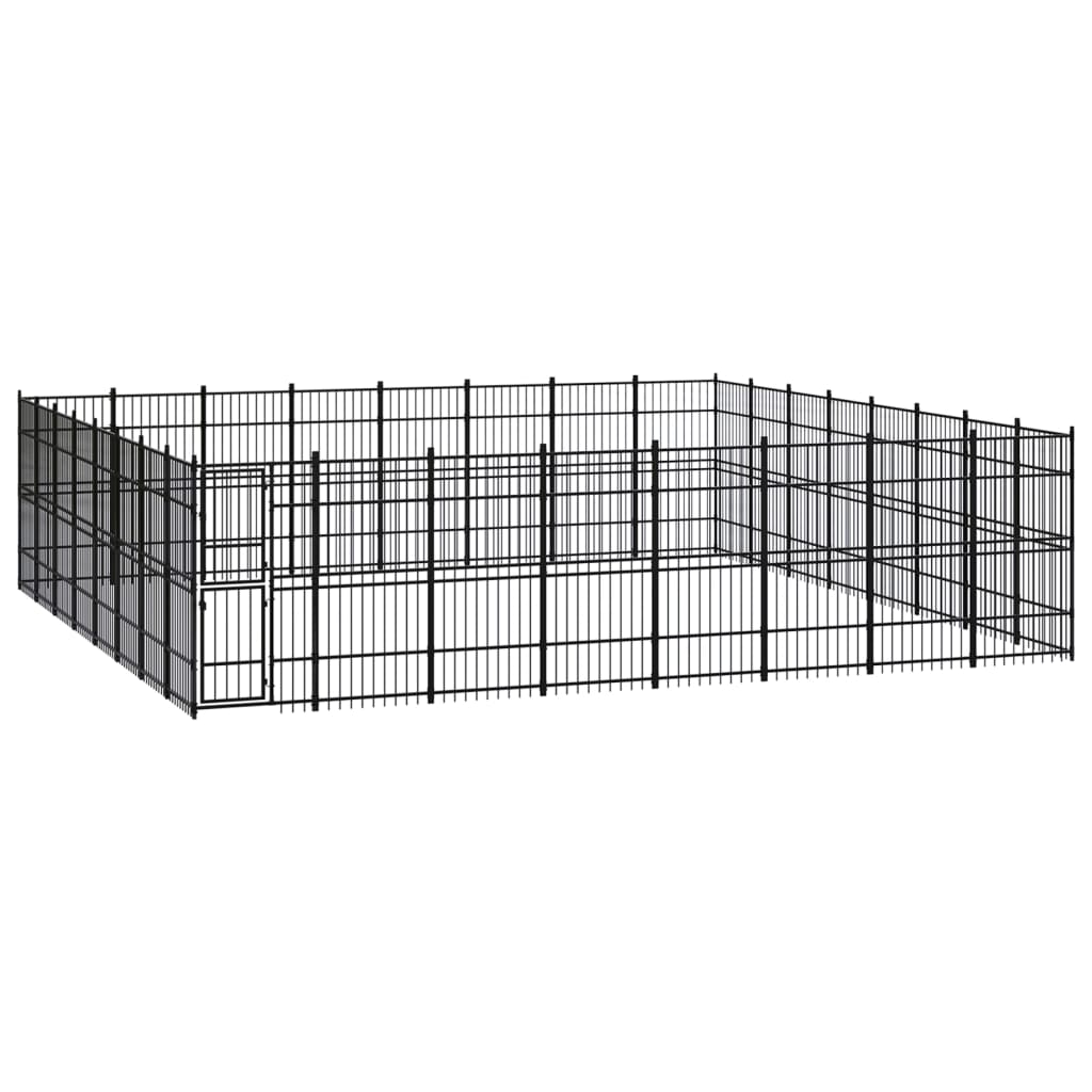 Vidaxl - Chenil D'Extérieur Pour Chiens Acier 58,98 M² - vidaXL - Image 2