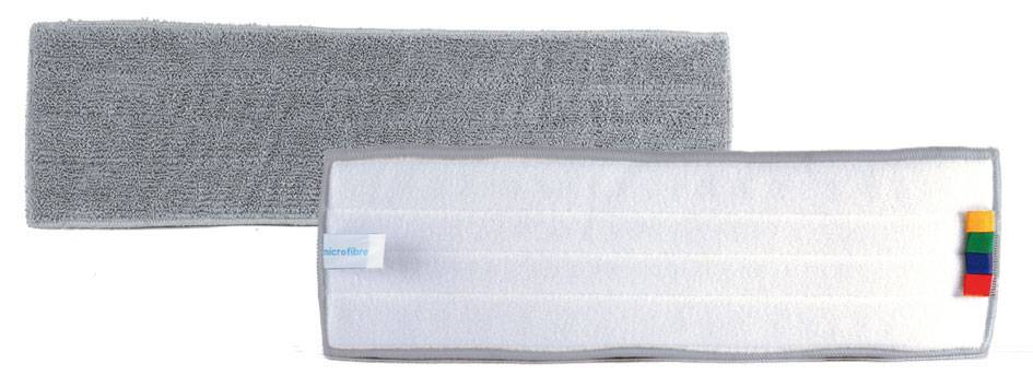 Frange Microfibre fine gris 40cm velcro - Colis de 120 - Tampel