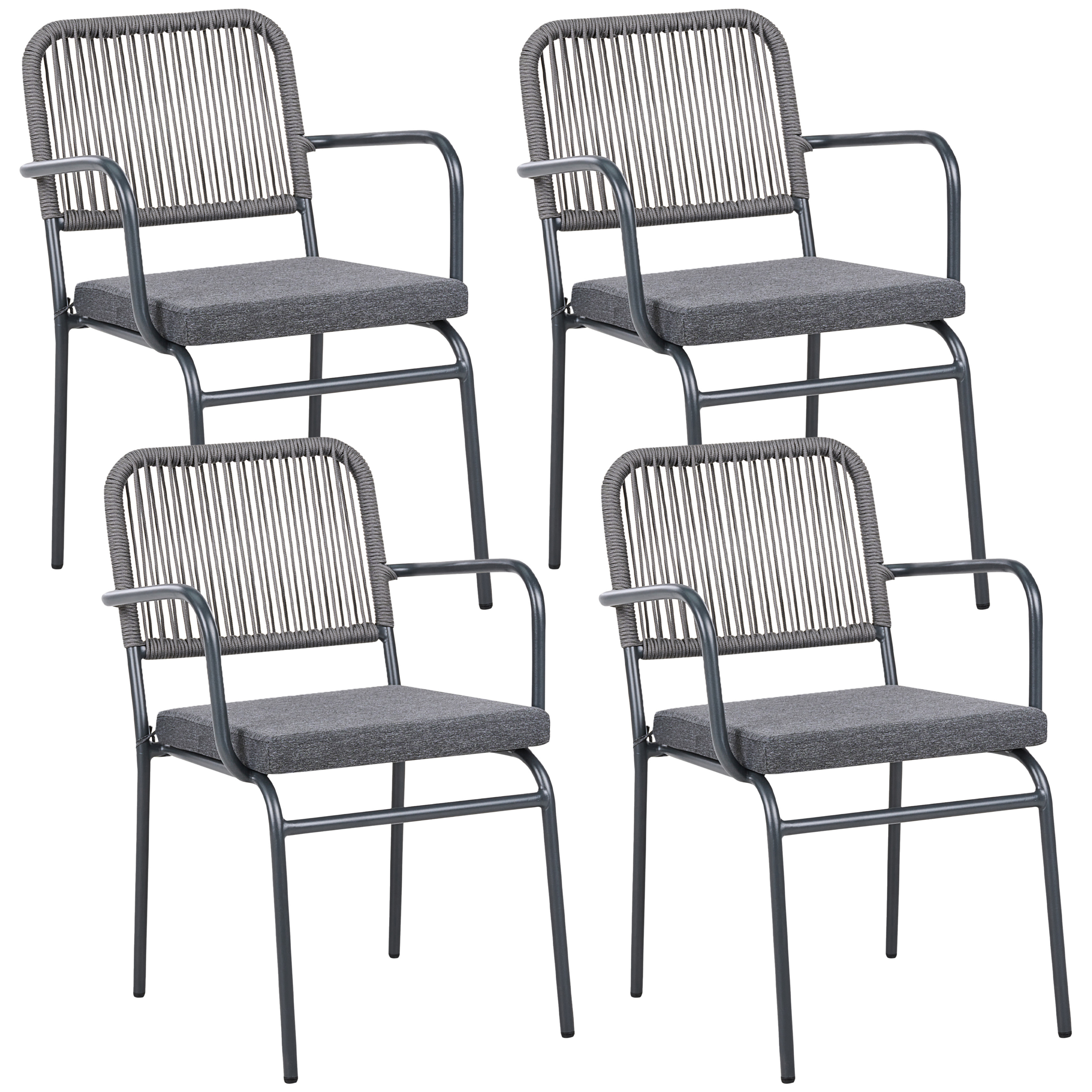 Beliani - Chaise de jardin Aluminium Gris TACENO - Beliani - Image 1