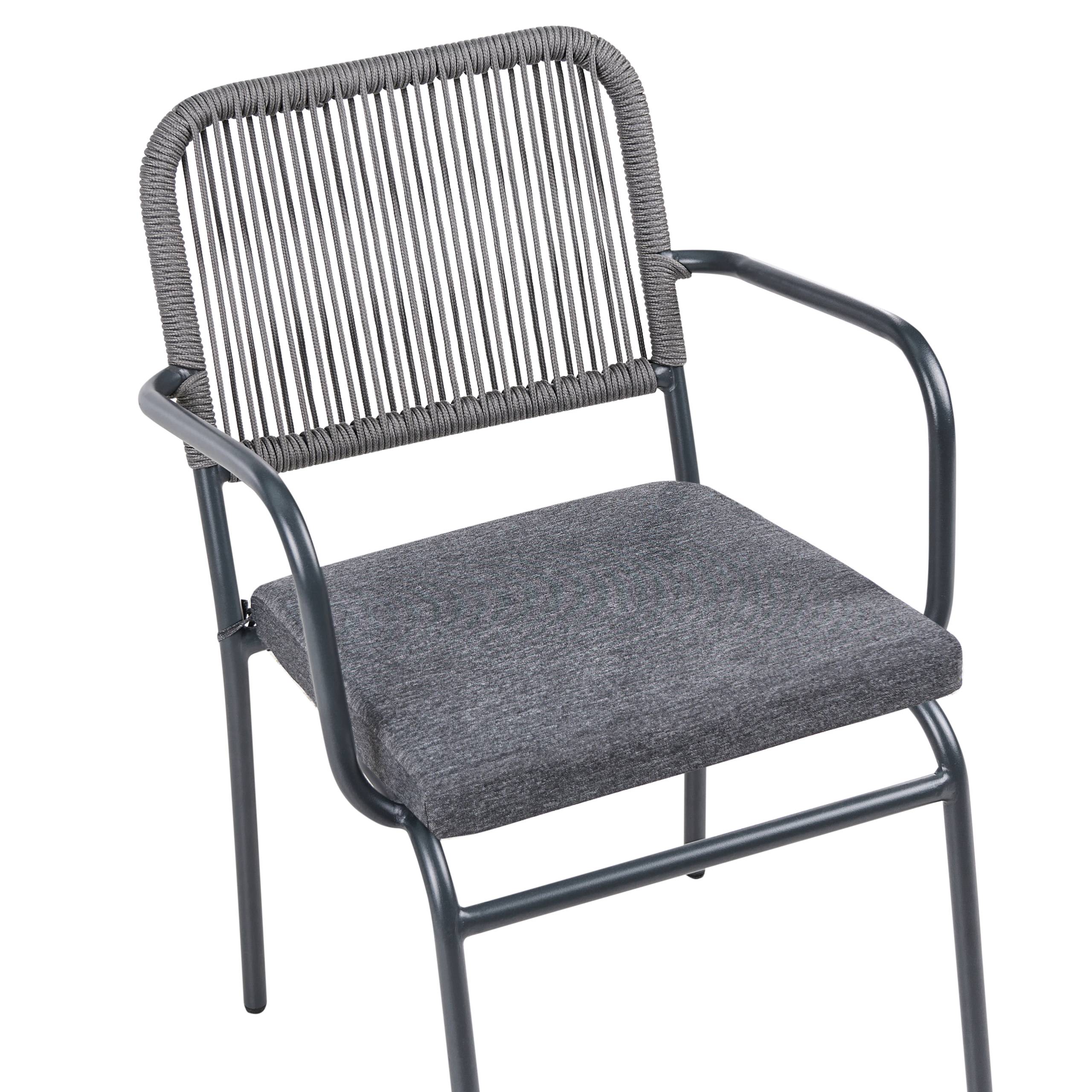 Beliani - Chaise de jardin Aluminium Gris TACENO - Beliani - Image 7